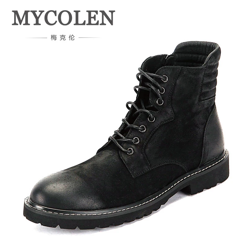 

MYCOLEN Winter Fashion Military Boots Men'S Tide Comfortable Ankle Boots High Quality Men Work Boots Men Snow Footwear