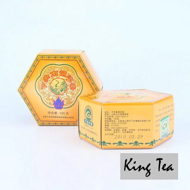 *King Tea* 2010 XiaGuan NanZhao Boxed Tuo 100g China YunNan KunMing