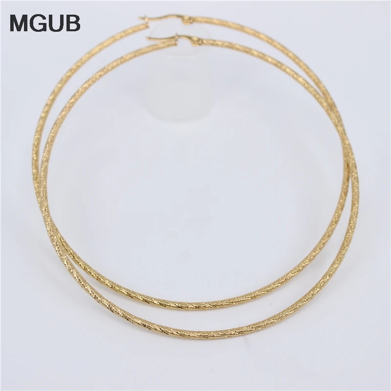 

70mm80mm90mm Cute and exaggerated size 2mm European and American simple coil hoop earrings LH666