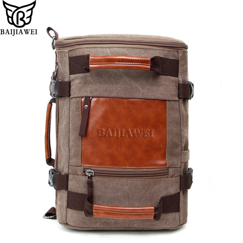 

BAIJIAWEI Fashionable Casual Canvas Backpack Shoulder Bags Travel Bag Large Capacity Backpacks Man Bags School Backpack