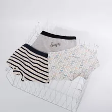 Новая, высокое качество мальчиков шорты-боксеры трусики с рисунками для детей детское нижнее белье 2-11year 3 шт./пакет в полоску