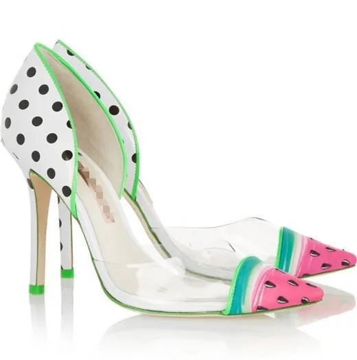 2016 Newest Design women high heels Summer Watermelon pattern Pump