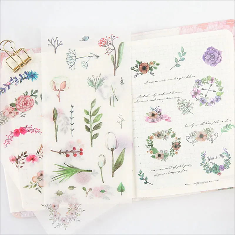 

6pcs/lot Kawaii Forest plants children Paper diy Decorative Sticker Diary Album Label Sticker Scrapbooking Sticker Stationery