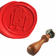 Подробная информация о пользовательских Симпатичные Star Wars R2-D2 изображение логотипа свадебные приглашения Воск печать штамп набор