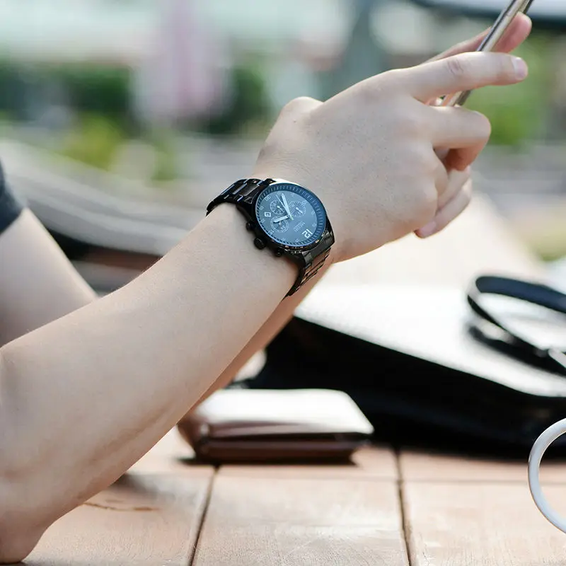 Najtaniej MEGIR Top marka mężczyźni zegarek moda Chronograph wojskowy zegarek kwarcowy ze stali nierdzewnej biznesowy zegarek na rękę Relogio Masculino