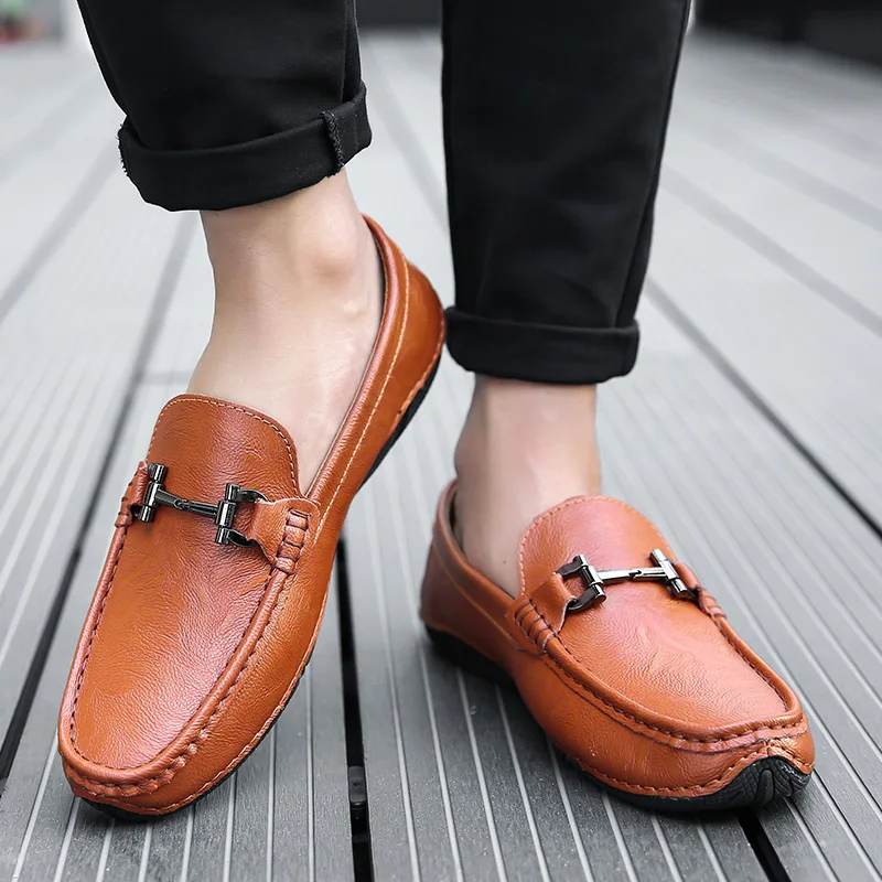 Мужская обувь из натуральной кожи ручной работы, размеры 38-44 демисезонная деловая модная мужская повседневная обувь Брендовая обувь в