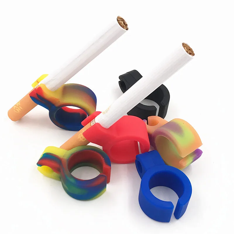 Buy 1Pcs Silicone Hand Finger Cigarette Rack Ring Convenient Smoking Cigarettes