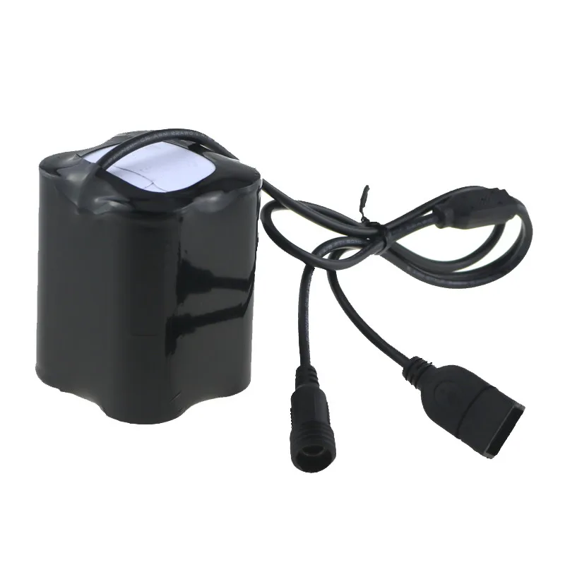 Discount USB + DC Port 8.4V 20000mAh 4x 26650 Battery Pack With Screw Thread + Charger Plug for Bike Light Solarstorm X2 X3 T6 ECT 4