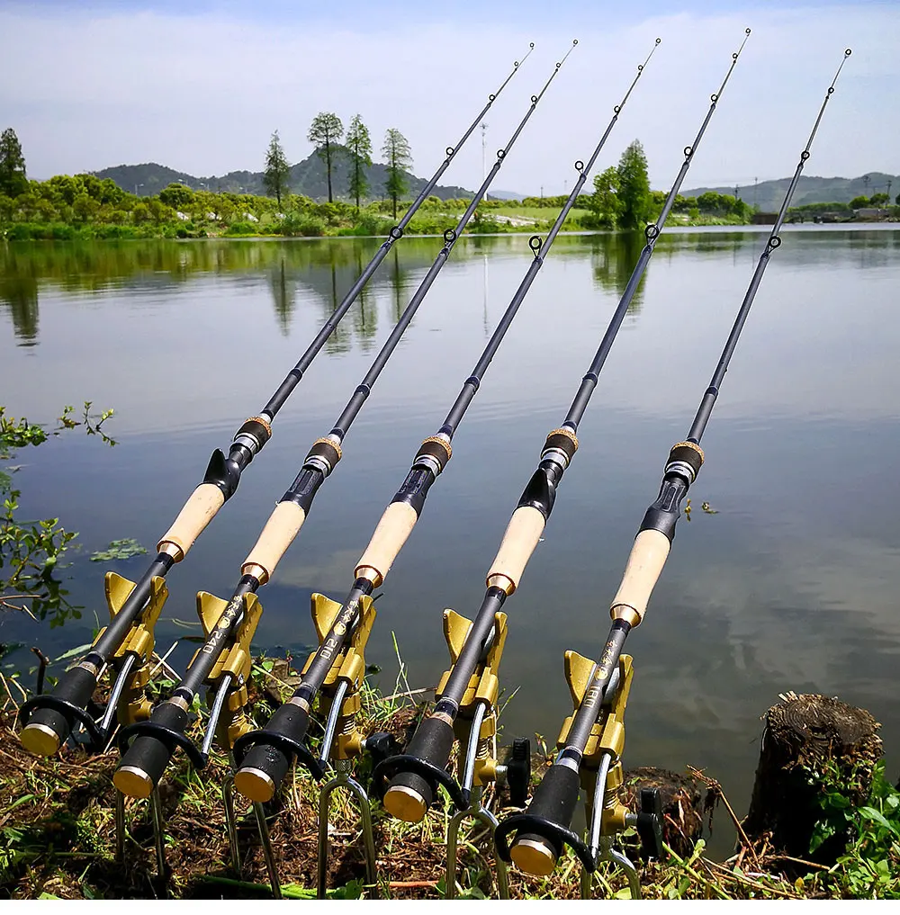 Углеродное спиннинговое литье телескопическое рыболовное удилище Pesca M мощность ручная Рыболовная Снасть Фидер полюс Приманка Wt: 3-21 г Вес лески 6-12lb