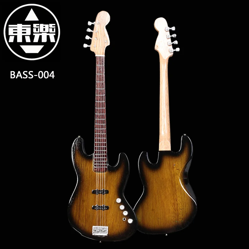 

Деревянная миниатюрная модель гитары Bass-004, бас-гитара с чехлом и подставкой (не настоящие басы! Только для дисплея!)