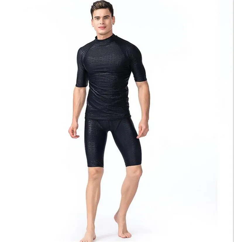 SBART Men Half Sleeve Swim Shirt Surfing Wear Quick Dry Waterproof Rash Guards Professional Beach Shirt Diving Wetsuit Swimwear