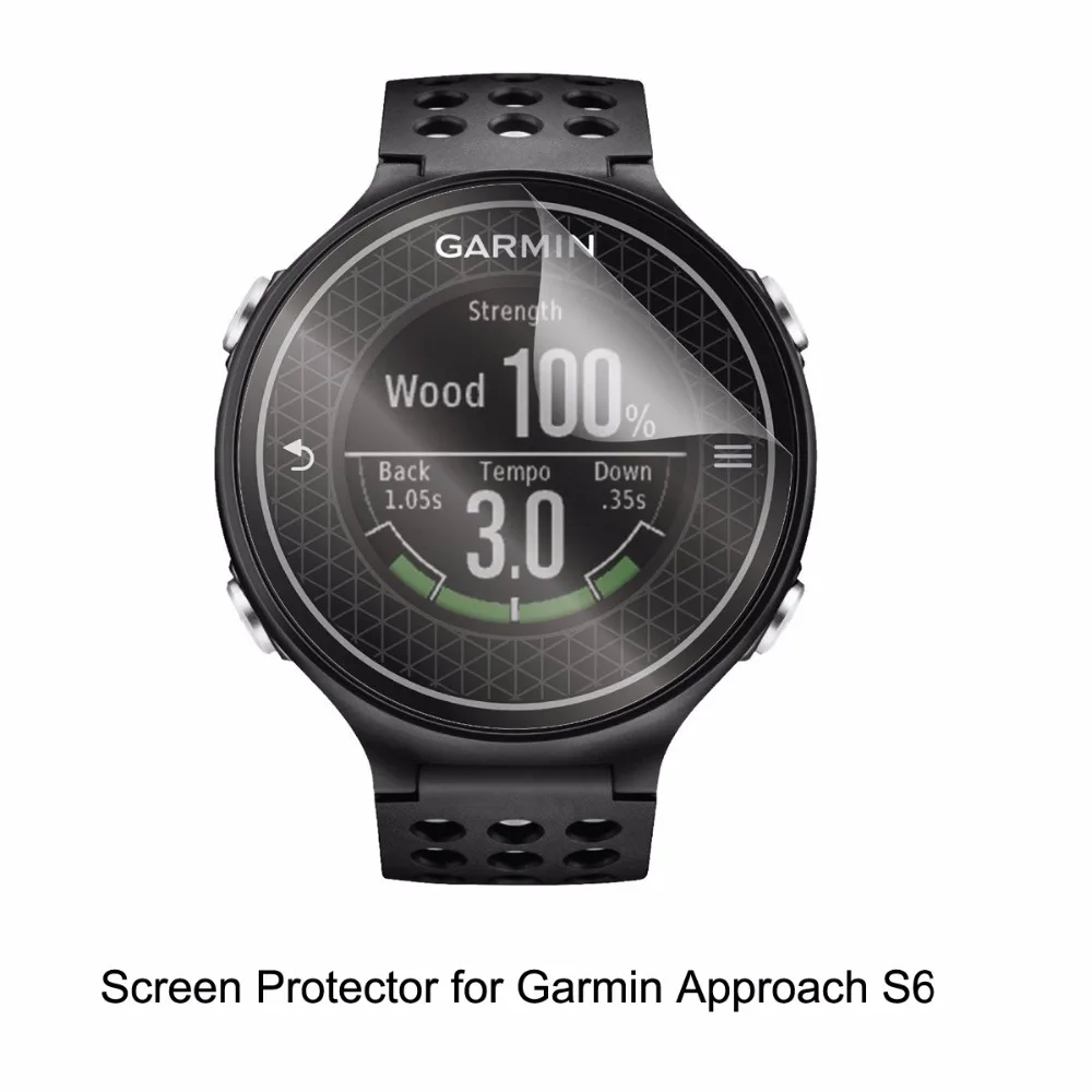 

6* Clear LCD Screen Protector Cover for Garmin Approach S6 Smart Watch Anti-Scratch Shield Film