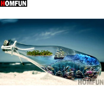 

HOMFUN Full Square/Round Drill 5D DIY Diamond Painting "Bottle landscape" Embroidery Cross Stitch 5D Home Decor A01329