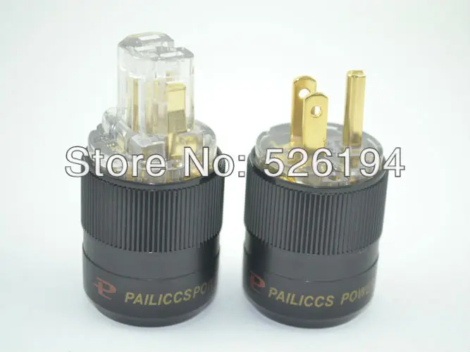 

PAILICCS OCC Copper Gold-plated US NEMA Power Plug 6pcs/3pair