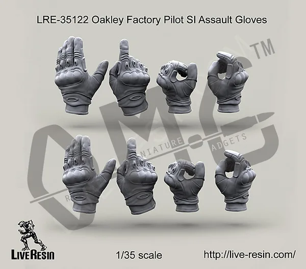 В наличии искусственная смола 1/35 Oakley Factory Pilot SI Штурмовые перчатки|Наборы для