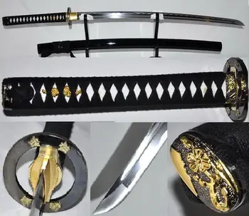 

Handmade Full Tang Sharp HighCarbonSteel Blade Japanese Samurai Katana Sword #24