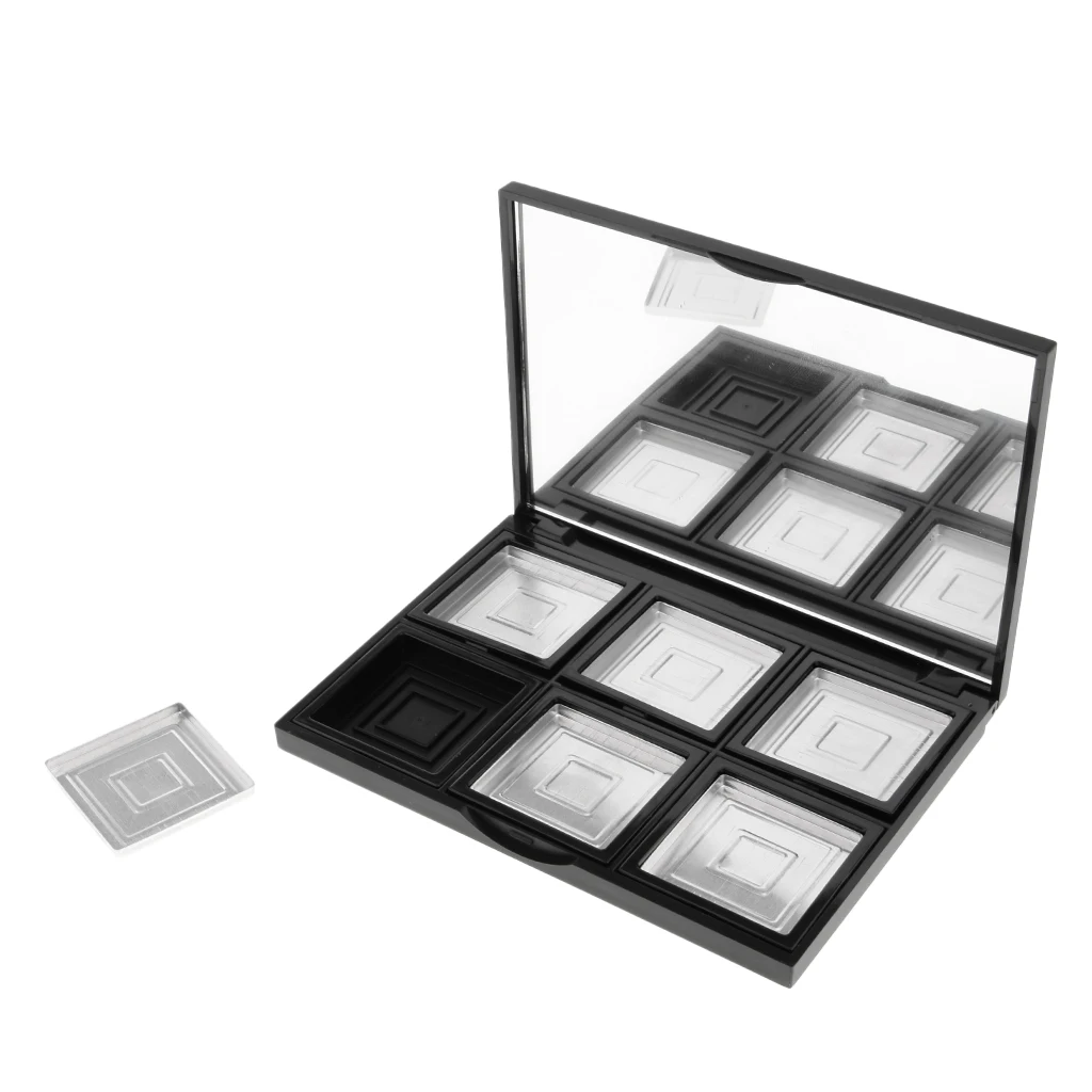 Compõe a Pálete do Recipiente com as Panelas da Lata e o Espelho para o Recipiente do pó Vazia da Sombra de 6 Paleta Grades para Recipiente do pó o 3 compõe a pálete do recipiente com as