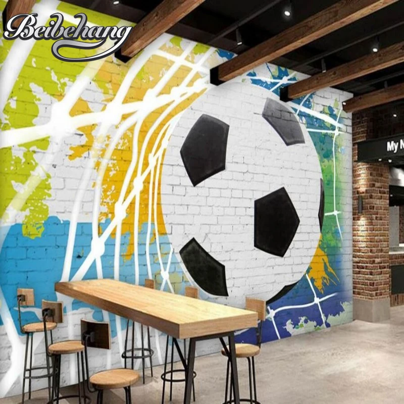 #*Cheap Beibehang Custom Wallpapers Home Decorative Wallpapers Picture Football Broken Living Room TV Background wall Photo 3d Wallpaper