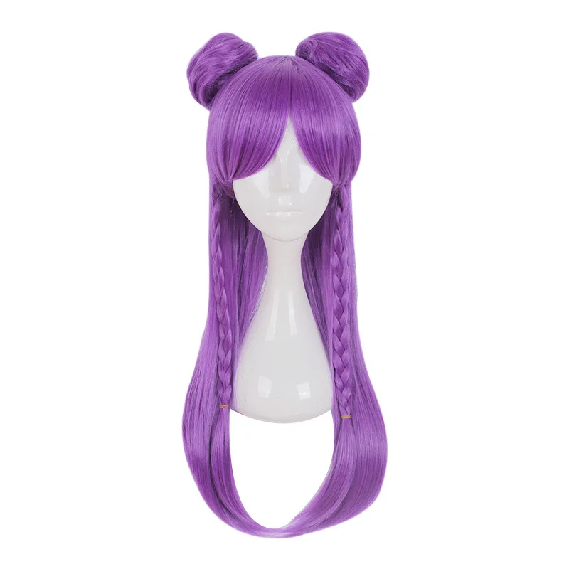 

K/DA Kaisa Cosplay Wigs KDA Girl Group Women Cosplay Hair Purple long braid wig