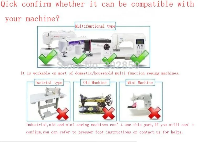 Прижимная лапка для швейной машины, 4 вида регулируемых образов,, отличное качество