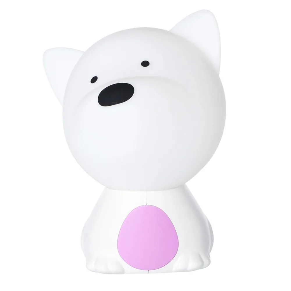 Творческий собака красочные USB ночник прекрасный милая собака Ночник декор для детской спальни Мини светодиодный лампа #4m10