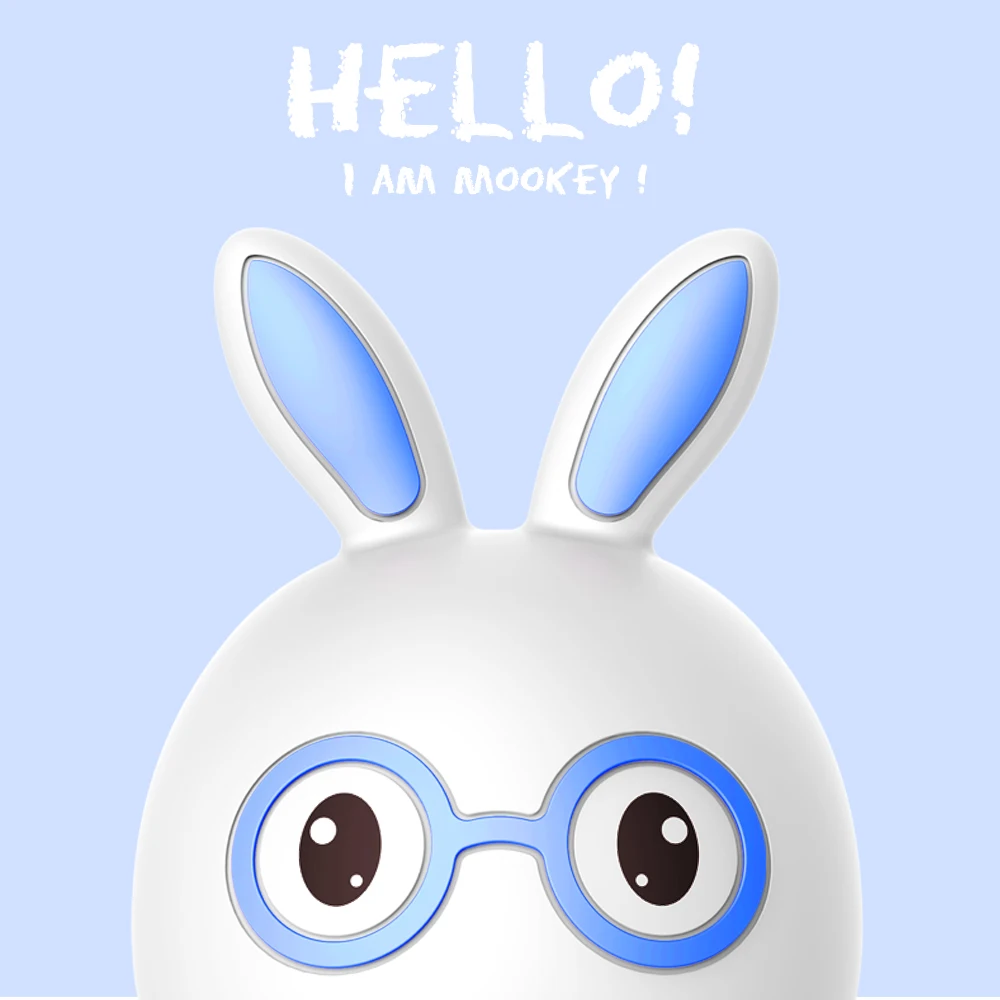 7 Colors LED Night Light Silicone Cute Cartoon Rabbit Rechargeable Decor Table Lamp Holiday Ambient Light for Girl Children Gift (24)
