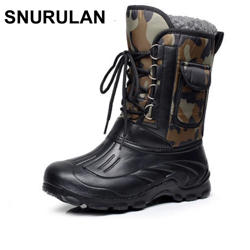 

SNURULAN Designer women Winter Military boots Snow Fur Combat Ankle Boots Waterproof Army Rain Shoes Chaussure Homme
