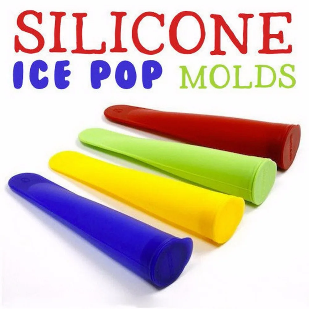4 шт. силиконовые формы для леденца форма для мороженого с кухонные крышки DIY инструменты детский подарок мороженое йогурт плесень