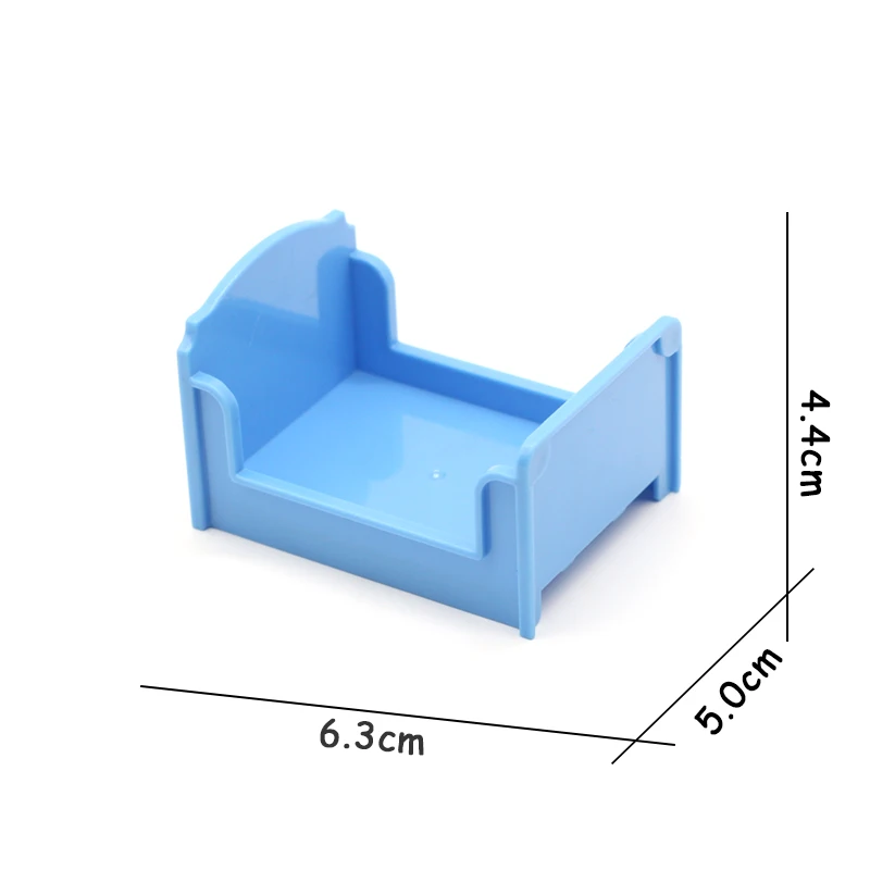 Диван зеркало стул кровать сковорода обеденный стол набор кирпичи большие частицы строительные блоки совместим с Duplo аксессуар Дети DIY игрушки - Цвет: Small bed