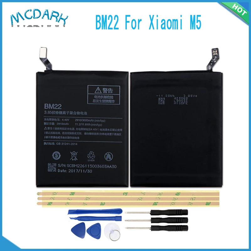 Аккумулятор BM22 на 3000 мА · ч для Xiaomi Mi5 M5 аккумулятор + Инструменты|battery for xiaomi|battery