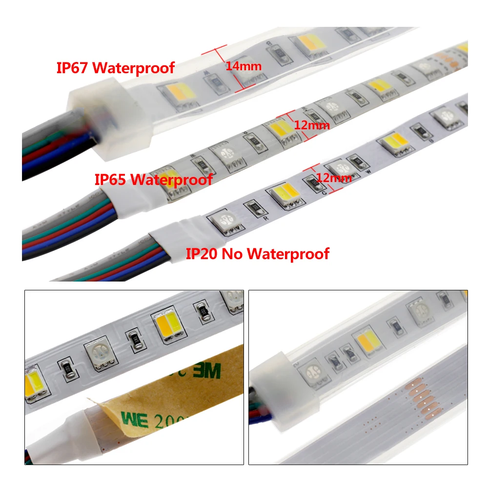 Светодиодная лента RGB + CCT 5050 12 в пост. Тока белый теплый 60 светодиодов/м 5 м/лот RGBW