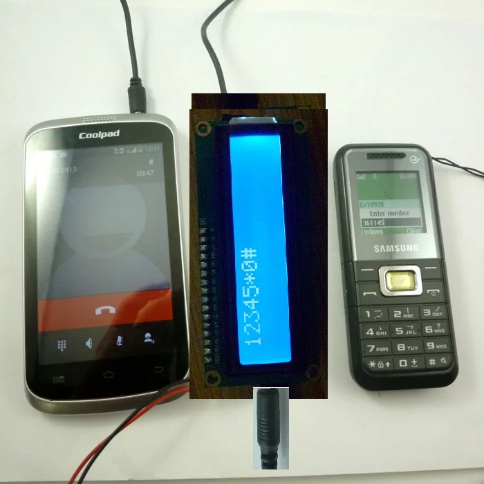 

MT8870 DTMF Audio Decoder LCD 1602 Display Module for Fixed telephone mobile phone keypad Key value shows smart home