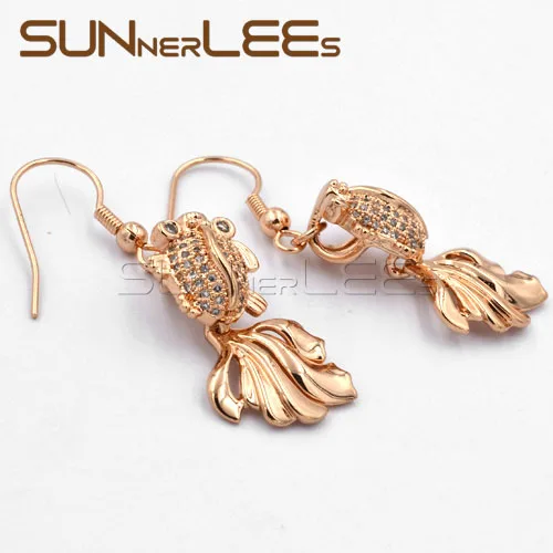SUNNERLEES модные ювелирные изделия для женщин и девушек фианиты цвета розового