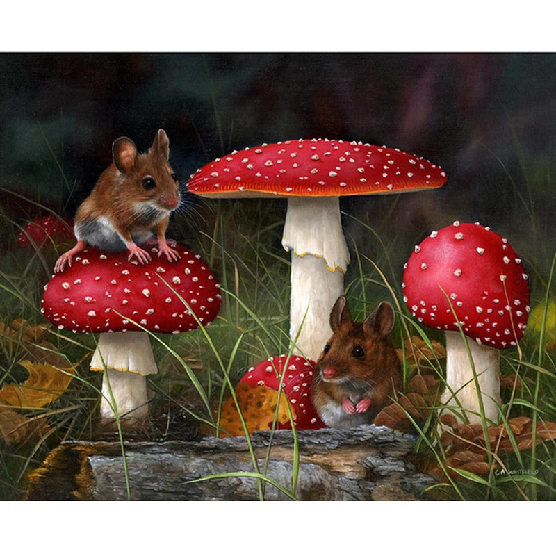 

Mushroom Mini Mouse 5d diy Diamond Paintings Full Drill Rhinestone Embroidery Diamonds Mosaic Kit Cross Stitch Wall Home Decor