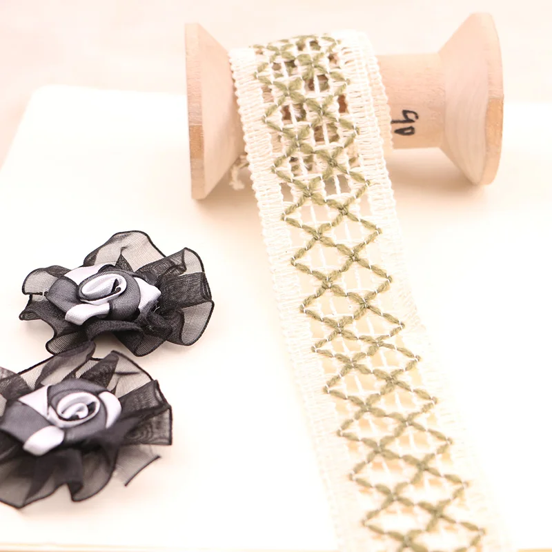 

1YARD 3.3CM Decorative clothing hand-made clothing lace ribbon cotton lace