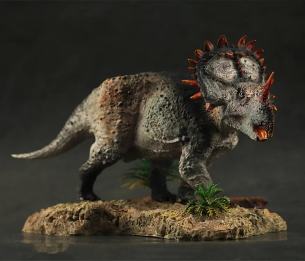 

1:35 Scale Chinese Sinoceratops Figure Jurassic Dinosaur Model Base Ancient Biological Adult Kids Collection Toy Gift Home Decor