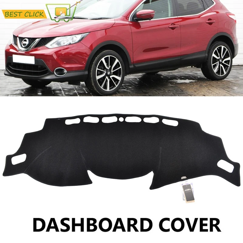 Coperture Cruscotto per Nissan Qashqai J11 2nd 2014 2015 2016 2017 Car Dashboard Cover Dashmat Pad Protettore Dash Board Cover Tappeto Antiscivolo Accessori Interni,Black