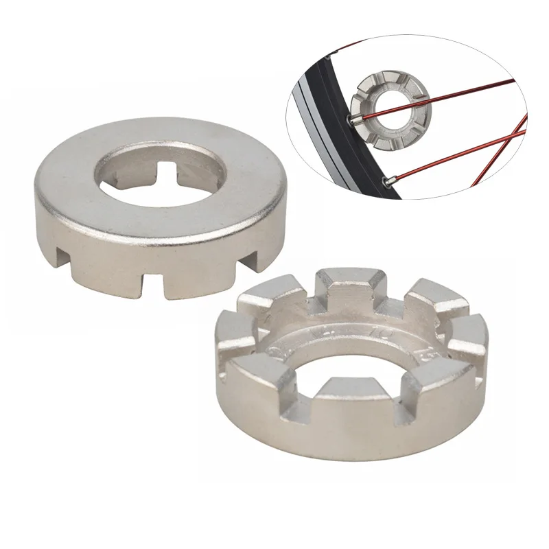 8 Way Spoke Nipple Key Wheel Rim Spanner Chrome plated Wrench Repair