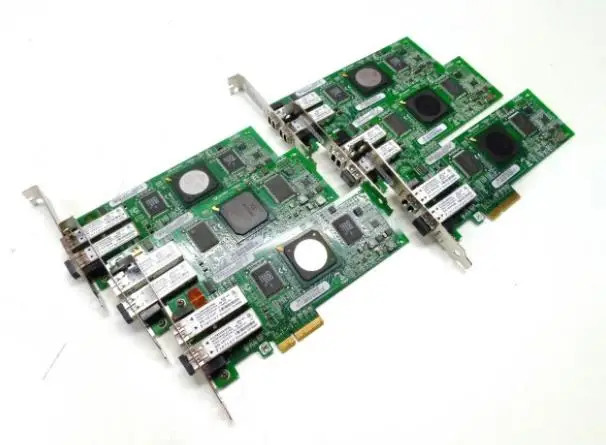 QLogic QLE2462-CK QLE2462 2 порта 4 Гбит/с двойной SFP + FC SR-Optical PciE контроллер карта памяти HBA |