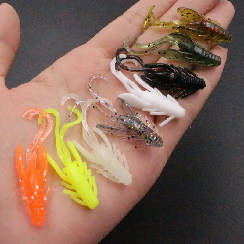 Promotion 5pcs 3cm 0 9g with back Bionic shrimp high quality Soft font b floating b