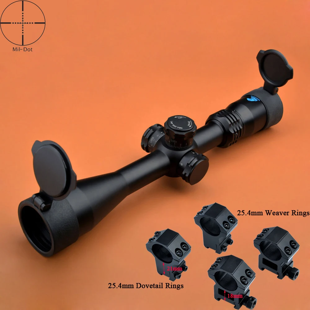 Eagle Eye Rifle Scope 4-16x40 SF Wide Field of View Scope Hunting Mil Dot Reticle Rifle Scope Hunting Scope