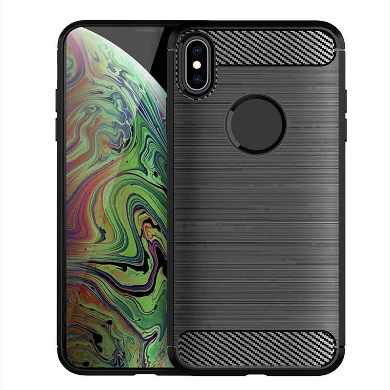 

For Apples IPhone Xs Max Silicone Simple Rugged Soft Back Cover Case TPU for IPone IPhoneXSmax Apple Phone Protective Cases