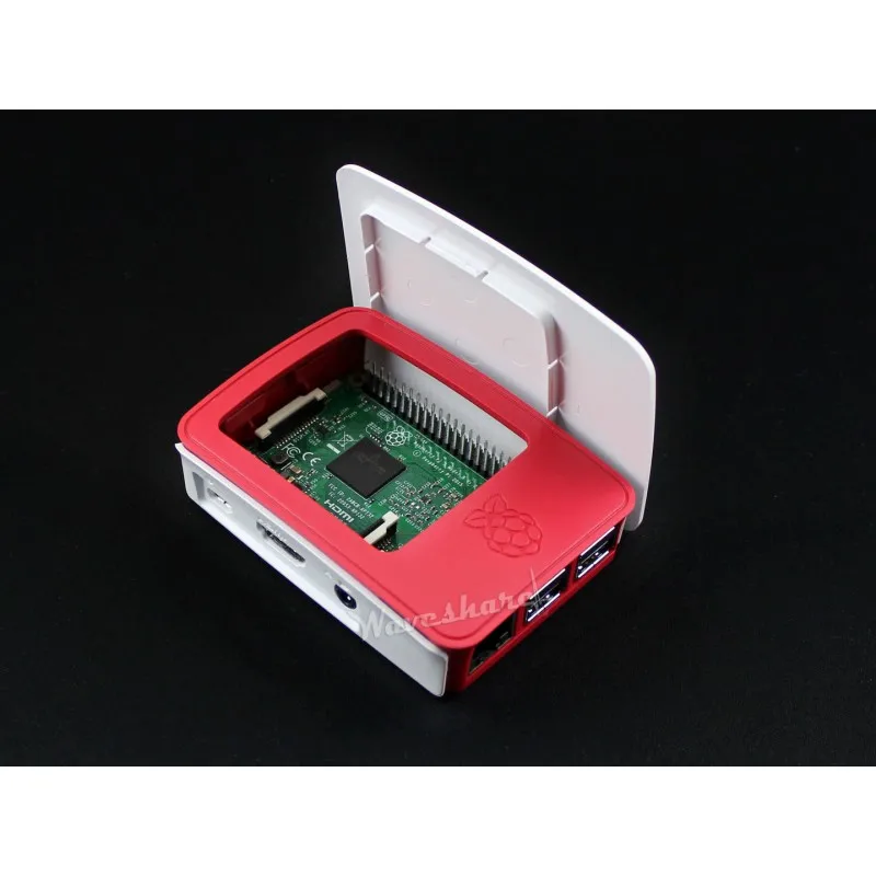 Официальный Raspberry Pi чехол для 3 B или Model Plus красный и белый цвет Высокое качество ABS