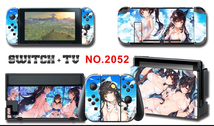 Для nintendo Switch Pain sticker консоль Dock Joy Con полное покрытие цветной бумажной кожи Закаленное стекло протектор экрана от 2000-2305