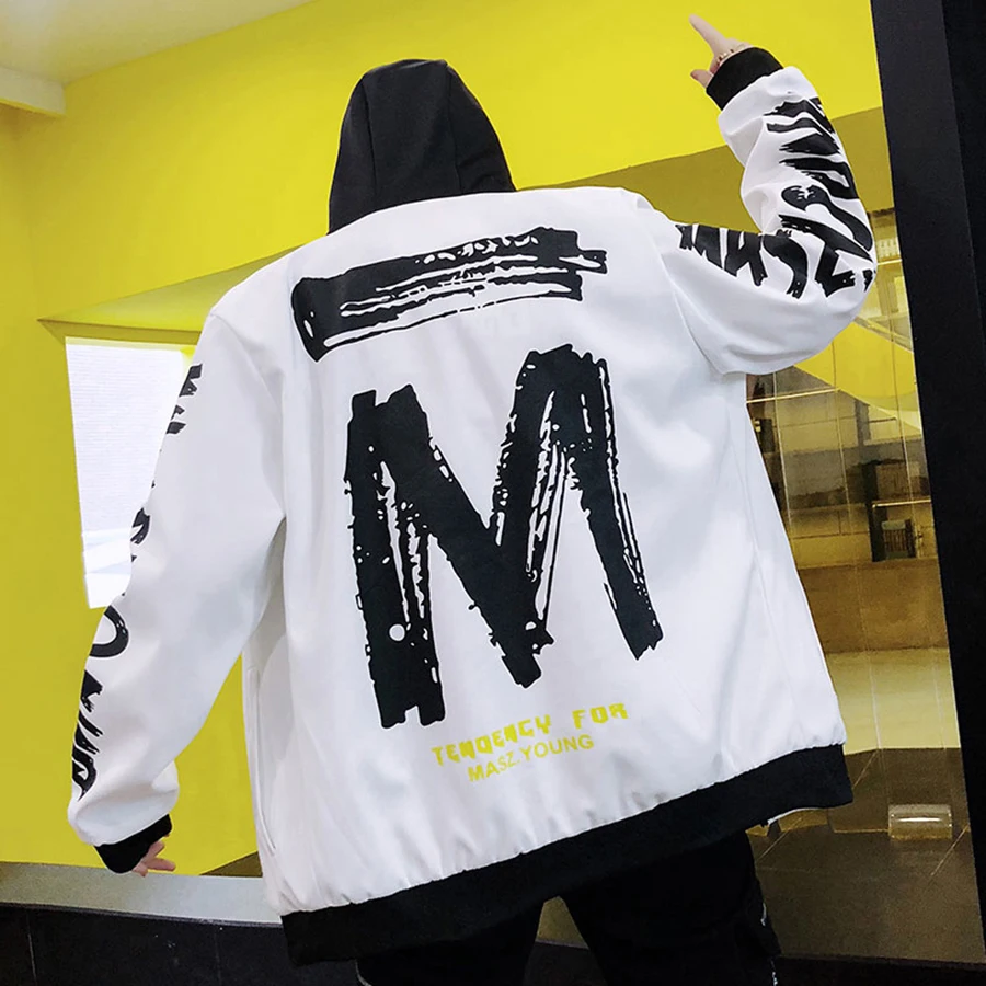 Мужская ветровка Swag Корейская уличная куртка с капюшоном в стиле хип хоп модным