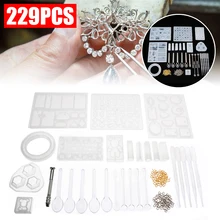 Новинка 229 шт./компл. DIY серьги ювелирные изделия кулон литейные формы наборы мульти силиконовые смолы украшение ручной работы литье формочка