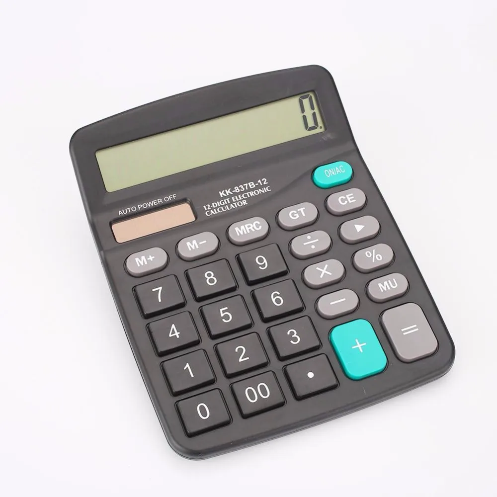 Cewaal 12-Digits المكتبية المحمولة الشمسية حاسبة حساب أداة البطارية أو امدادات الطاقة الشمسية حاسبة ازدواجية التجارية