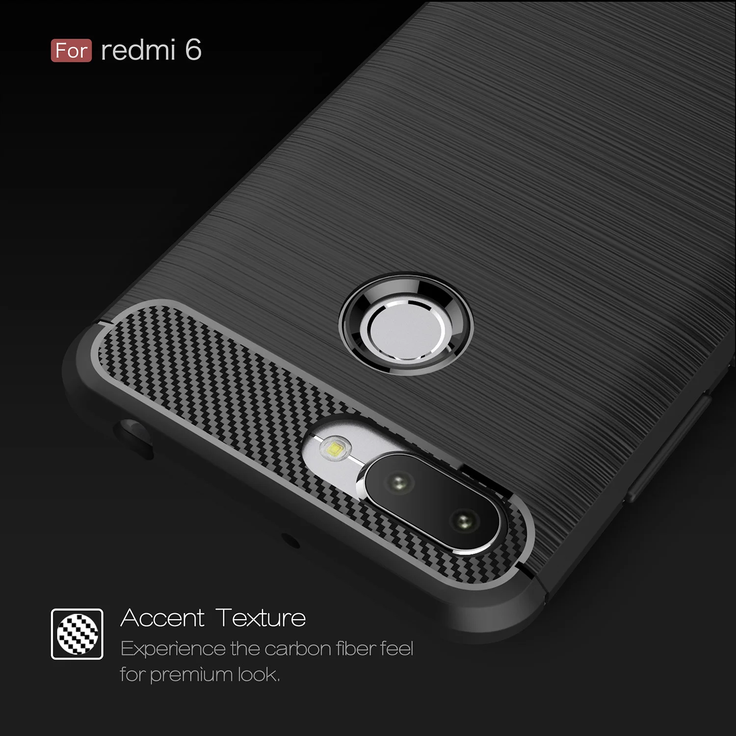 Чехол для Xiaomi Redmi 6 Xiomi Redmi 6, противоударный чехол из углеродного волокна для телефона xaomi Redmi 6, мягкий силиконовый бампер из ТПУ, чехол