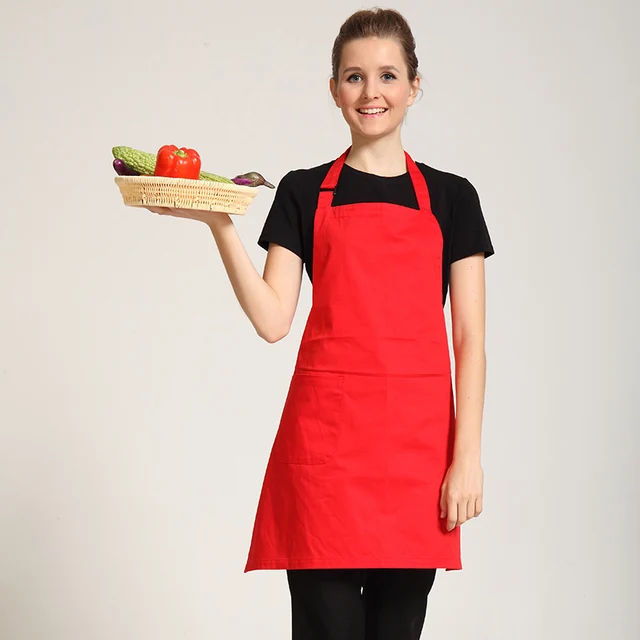 2018 Catering Apron With Pockets Chefs Kitchen Cooking BBQ Anti Fouling