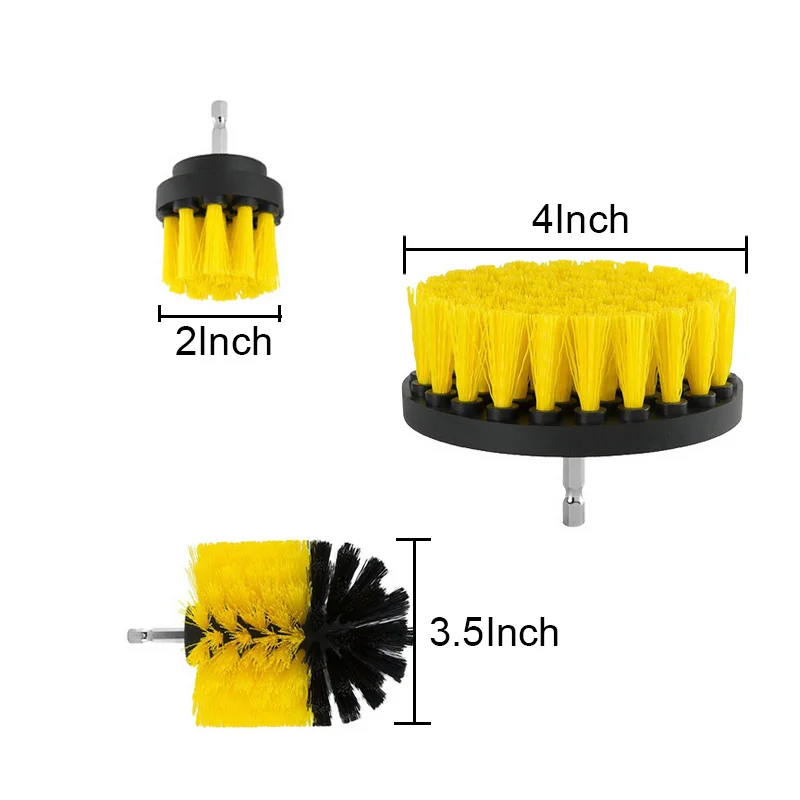 3 шт./компл. Электрический для скруббера дрель щетка Пластик ковер Стекло автомобильные шины очиститель для туалета Легко запыляется жидкость для снятия щетка для мытья - Цвет: as picture